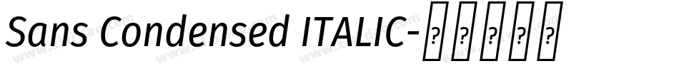 Sans Condensed ITALIC字体转换